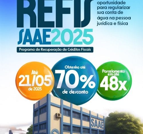 Prefeitura de Bela Vista lança REFIS 2025 para regularização de débitos no SAAE
