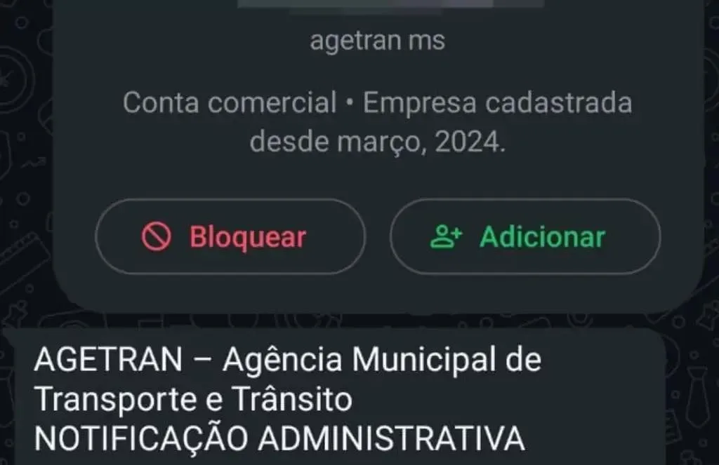 Agetran alerta para golpes com mensagens falsas pelo WhatsApp