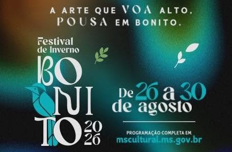 Festival de Inverno de Bonito 2026 anuncia grandes shows nacionais e reforça valorização da cultura sul-mato-grossense